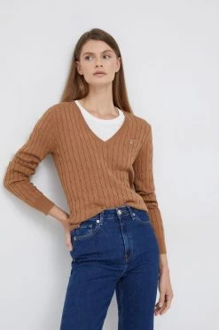 Γυναικεία Χωρίς φερμουάρ Πουλόβερ Gant καφέ,