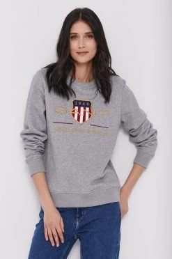 Γυναικεία Χωρίς φερμουάρ Μπλούζα Gant χρώμα: γκρι