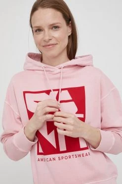 Γυναικεία Χωρίς φερμουάρ Βαμβακερή μπλούζα Gant χρώμα: ροζ,