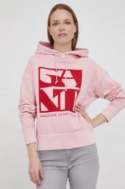 Γυναικεία Χωρίς φερμουάρ Βαμβακερή μπλούζα Gant χρώμα: ροζ, -Φτηνός Fila Κατάστημα unnamed file 1585