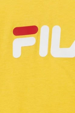 Παιδικό βαμβακερό μπλουζάκι Fila κίτρινο -Φτηνός Fila Κατάστημα unnamed file 1604