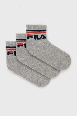 Παιδικές κάλτσες Fila (3-pack) γκρι