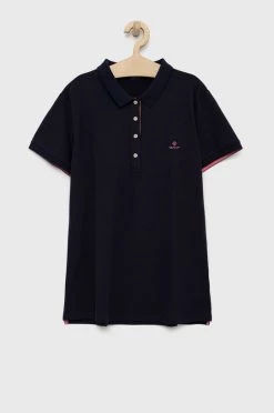 Γυναικεία Κοντομάνικο Πόλο Gant ναυτικό μπλε