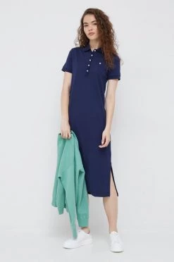 Γυναικεία Φορέματα Βαμβακερό φόρεμα Gant ναυτικό μπλε,