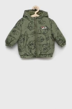 Παιδικό μπουφάν Fila πράσινο