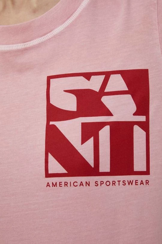 Γυναικεία Κοντομάνικο Βαμβακερό μπλουζάκι Gant ροζ 7 Γυναικεία Κοντομάνικο Βαμβακερό μπλουζάκι Gant ροζ - Image 5