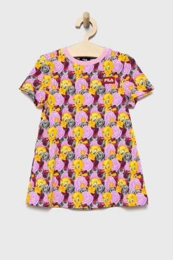 Παιδικό βαμβακερό φόρεμα Fila πολύχρωμο