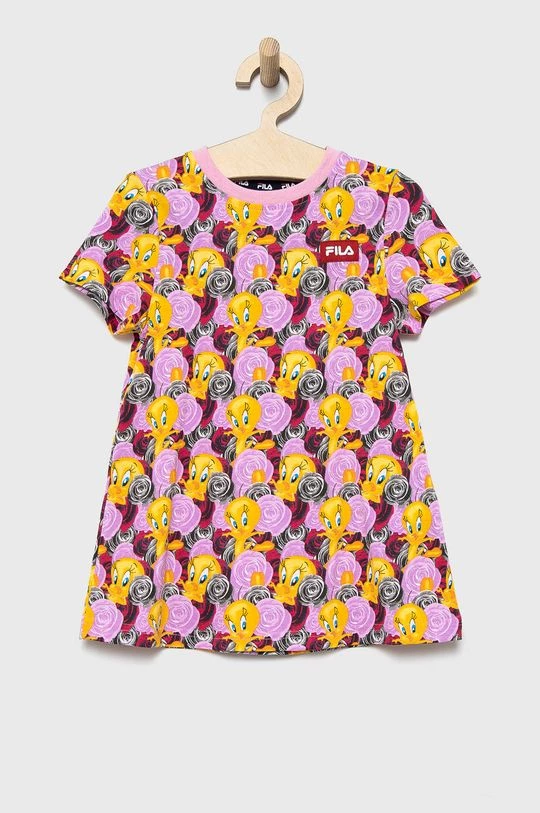 Παιδικό βαμβακερό φόρεμα Fila πολύχρωμο 3 Παιδικό βαμβακερό φόρεμα Fila πολύχρωμο