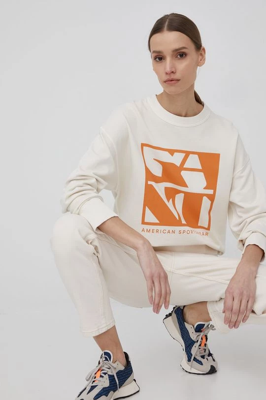 Γυναικεία Χωρίς φερμουάρ Βαμβακερή μπλούζα Gant χρώμα: μπεζ, 3 Γυναικεία Χωρίς φερμουάρ Βαμβακερή μπλούζα Gant χρώμα: μπεζ,