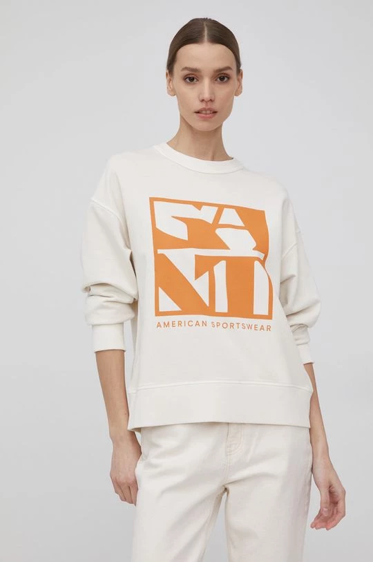 Γυναικεία Χωρίς φερμουάρ Βαμβακερή μπλούζα Gant χρώμα: μπεζ, 6 Γυναικεία Χωρίς φερμουάρ Βαμβακερή μπλούζα Gant χρώμα: μπεζ, - Image 4