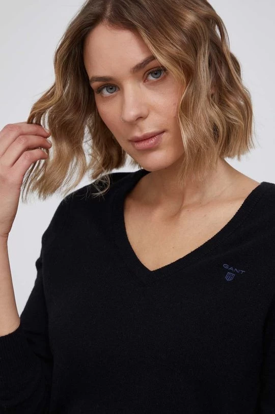 Γυναικεία Χωρίς φερμουάρ Μάλλινο πουλόβερ Gant χρώμα: μαύρο 6 Γυναικεία Χωρίς φερμουάρ Μάλλινο πουλόβερ Gant χρώμα: μαύρο - Image 4