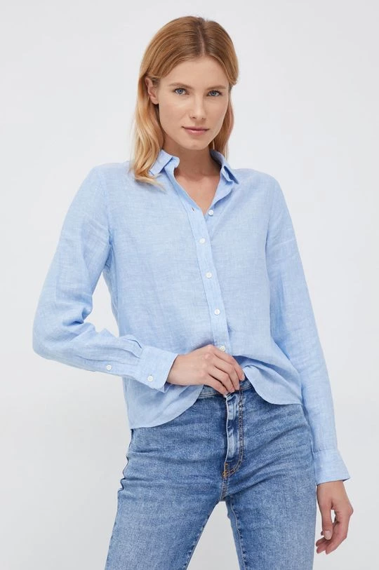 Γυναικεία Πουκάμισα Πουκάμισο από λινό Gant μπλε 3 Γυναικεία Πουκάμισα Πουκάμισο από λινό Gant μπλε