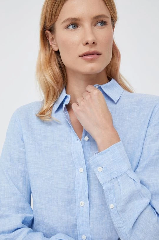 Γυναικεία Πουκάμισα Πουκάμισο από λινό Gant μπλε 5 Γυναικεία Πουκάμισα Πουκάμισο από λινό Gant μπλε - Image 3