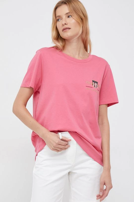 Γυναικεία Κοντομάνικο Μπλουζάκι Gant ροζ 6 Γυναικεία Κοντομάνικο Μπλουζάκι Gant ροζ - Image 4