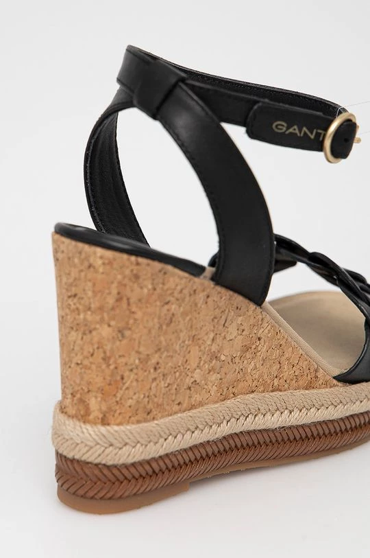 Γυναικεία Πέδιλα με τακούνι Δερμάτινα σανδάλια Gant χρώμα: μαύρο 4 Γυναικεία Πέδιλα με τακούνι Δερμάτινα σανδάλια Gant χρώμα: μαύρο - Image 3