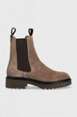 Γυναικεία Μποτάκια Σουέτ μπότες τσέλσι Gant Kelliin χρώμα: καφέ