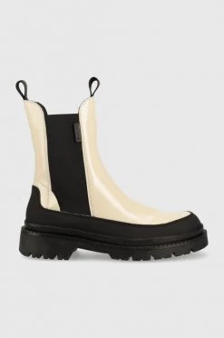 Γυναικεία Μποτάκια Δερμάτινες μπότες τσέλσι Gant γυναικεία, χρώμα: μπεζ