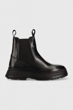 Γυναικεία Μποτάκια Δερμάτινες μπότες τσέλσι Gant γυναικεία, χρώμα: μαύρο