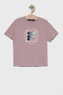 Παιδικό βαμβακερό μπλουζάκι Fila ροζ