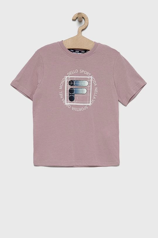 Παιδικό βαμβακερό μπλουζάκι Fila ροζ 3 Παιδικό βαμβακερό μπλουζάκι Fila ροζ