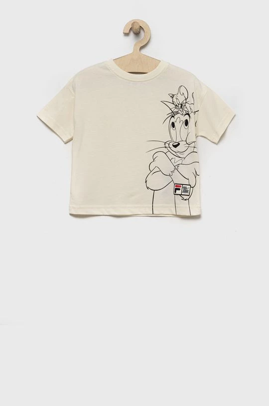Παιδικό βαμβακερό μπλουζάκι Fila μπεζ 3 Παιδικό βαμβακερό μπλουζάκι Fila μπεζ
